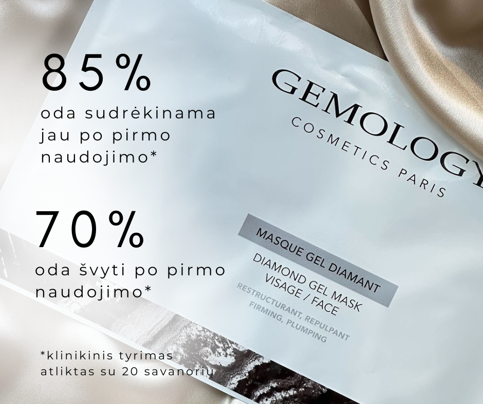 Deimanto gelinė lakštinė veido kaukė