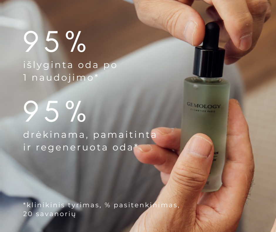 Drėkinantis nefrito serumas veidui su hialuronu