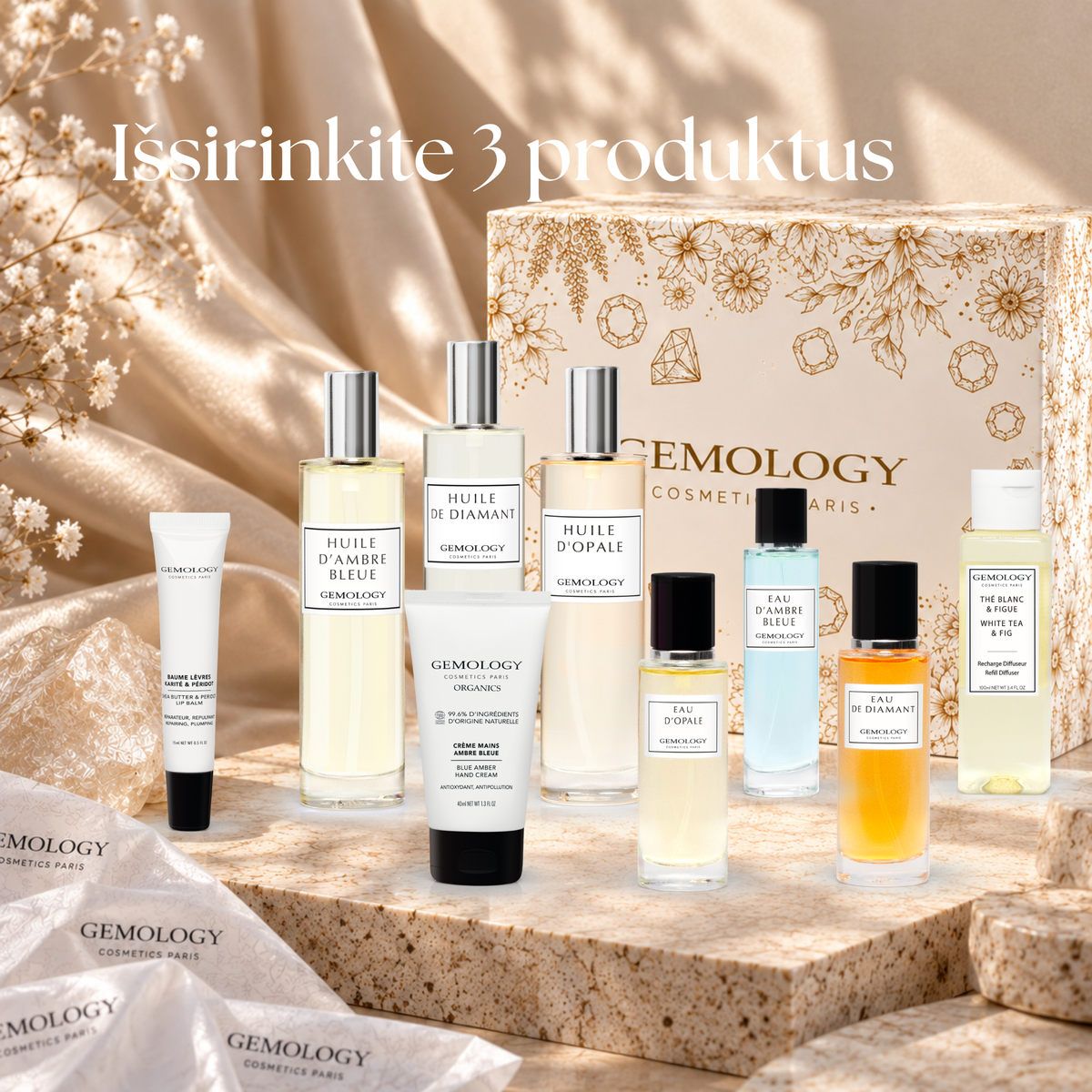 Dovanų rinkinys "GEMOLOGY TOUCH & SCENT“