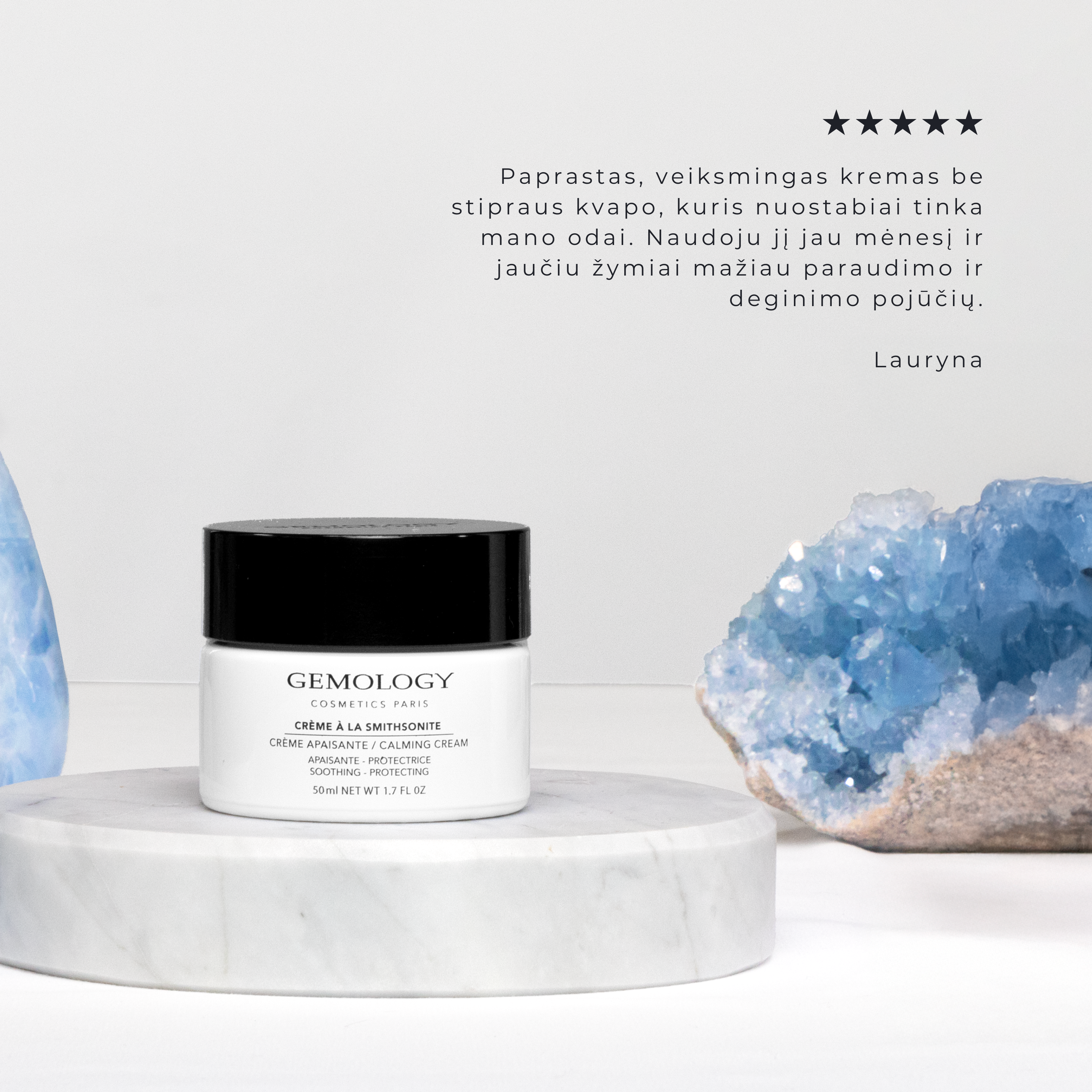 Raminantis smitsonito kremas su cinku